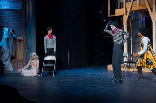 Student theater production of "Noises Off" at Buffalo State College.